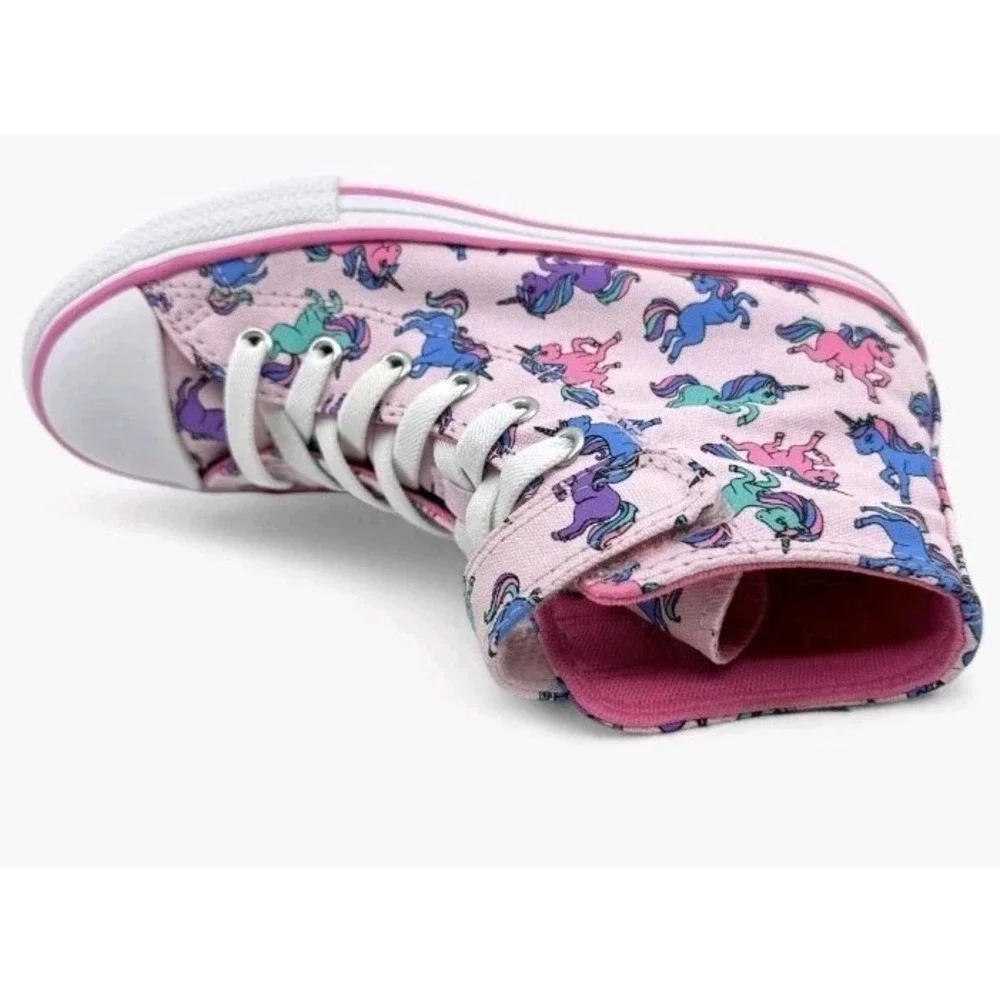 Converse CTAS 1V Hi‎ Pink University Blue Kids Girls Athletic Sneaker Unicorn Y3